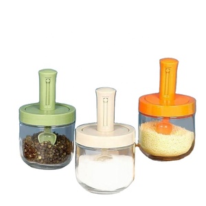 New Design Kitchen <b>Spice</b> <b>Jar</b> Automatic Retractable Condiment Container Seasoning Storage Box With Spoon - Product Image 2