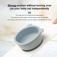 Bol à dîner classique pour enfants en silicone sans BPA, écologique, résistant aux chutes, vaisselle complémentaire pour bébés