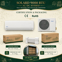 AC Tenaga Surya 9000 BTU DC 48V Inverter Wall Split Hybrid Pendingin Pemanas Tenaga Surya WIFI CE RoHS 100% Untuk Penggunaan Rumah Tangga