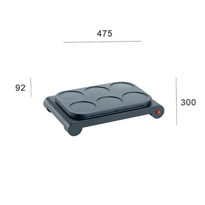 Plaque de cuisson en aluminium 1000W avec revêtement antiadhésif à base d'eau crêpière électrique avec 6 trous - Product Image 5