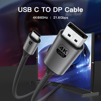 UNIEAN Vente en gros HD 2M 3M Câble vidéo de transfert de données 60Hz Dp Câble 3.2 USB Type C TO DP 4k Câble pour TV mobile ps5