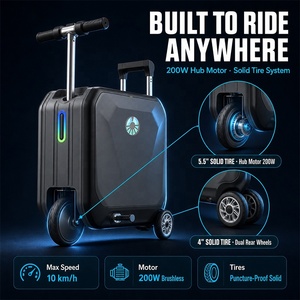 Valise électrique intelligente avec serrure TSA et port USB pour adultes, idéale pour les voyages - Product Image 2