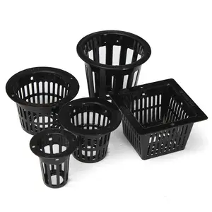 Agriculture Plant Black Mesh Net Pot Cup pour la culture hydroponique