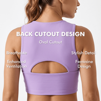 Top Deportivo Corto para Mujer, Diseño con Espalda Descubierta, Corte Ajustado, Ideal para Yoga, Tenis, Gimnasio y Baile