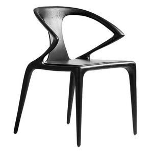 Ordic-silla moderna de madera maciza, alnut color, con reposabrazos - Product Image 1