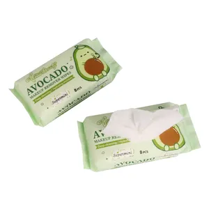 Hot bán nhà máy bán buôn có thể được tùy chỉnh OEM/ODM dùng một lần xách tay mini bơ trang điểm Remover Wipes