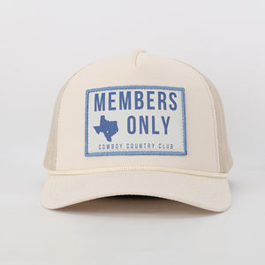 All'ingrosso di alta qualità alla moda 5-pannello curvo a bordo sportivo maglia con scatto posteriore cappellino da Baseball tessuto toppa Logo stile immagine del camionista - Product Image 1