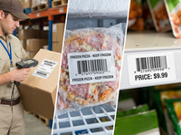 Etiquetas de Envío de Papel Adhesivo Térmico Directo 6x4 (4x6) con Códigos de Barras Impresos Personalizados, Ecológicas y Duraderas para Uso en Supermercados