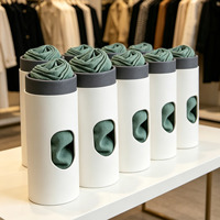 Boîte d'emballage personnalisée pour sous-vêtements et chaussettes, boîte cylindrique en carton ronde avec fenêtre ovale transparente