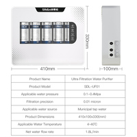 Système de filtration submersible avec filtre submersible à ultrafiltration UF à 5 étapes, 0,01 micron, élimine les goûts et les odeurs désagréables