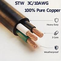 Kabel Ekstensi RV Bersertifikasi JF ETL 25 Kaki, Tugas Berat 30A 125V NEMA TT-30P ke TT-30R, Kabel STW 10/3 Gauge 100% Tembaga
