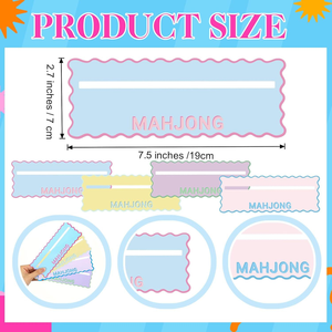 Localizador de Líneas de Mahjong Personalizable, Juego de 4 Piezas para Mahjong Americano, Localizador de Líneas de Mahjong con Borde Ondulado Antideslizante para 4 Jugadores - Product Image 3