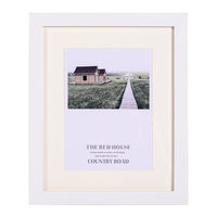 Marco de Fotos Moderno de MDF Blanco con Paspartú, Marco de Fotos de Alta Densidad para Decoración de Pared, Tamaño Personalizado, Marco de Galería al por Mayor