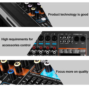 Mezclador Amplificador de Potencia OEM GM8X Profesional con Efecto de Reverberación Incorporado, 8 Canales, 550W*2, Mezclador de Audio USB - Product Image 5