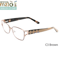 Lunettes de vue pour femmes MZLOK MFS7239, monture carrée moderne en acétate, verres en acrylique, motif géométrique