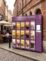 Distributeur Automatique de Fleurs 24h/24 avec Écran Tactile 22 Pouces, Système de Refroidissement par Compresseur, Wi-Fi et Service Self-Service pour Bouquets Frais