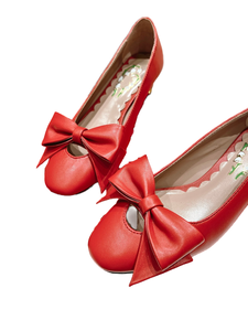 Escarpins à bout rond à enfiler avec détail nœud, confortables, à talon carré bas, pour le travail, les rendez-vous galants et les sorties en ville, style Valentino - Product Image 6