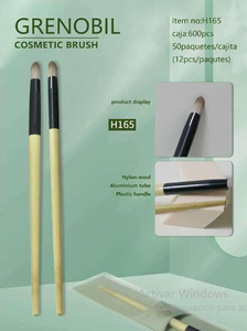 Set di pennelli cosmetici Grenobil, 12 pezzi, strumenti per il trucco con manico in legno e capelli sintetici - Product Image 3