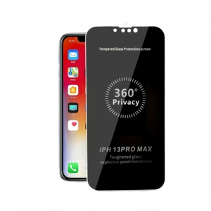 Protecteur d'écran <span class=keywords><strong>anti</strong></span>-espion pour iPhone 17 16-Couverture complète à 360 degrés avec verre trempé à haute confidentialité en aluminium - Product Image 1
