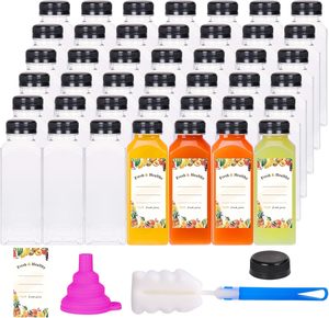 Pet nhựa vuông bao bì chai với nắp vặn cho nước giải khát nước trái cây uống BPA FREE chai nước ép nhựa với biểu tượng tùy chỉnh - Product Image 3