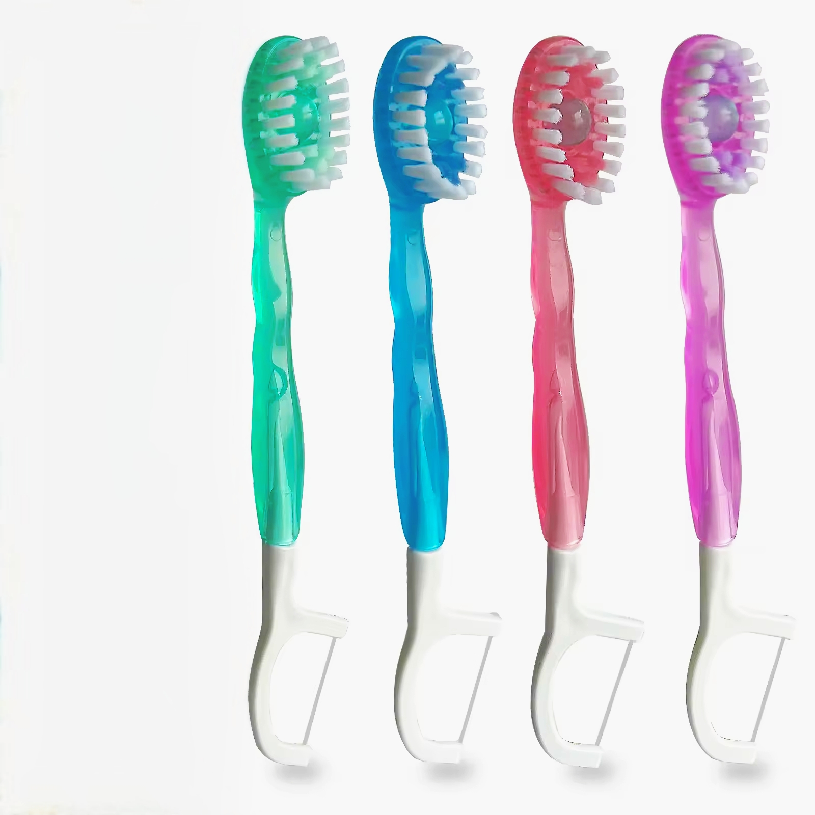 Portable Mini Toothbrush Pre-pasted Disposable Travel Toothbrush With Dental Floss Stick Bursting Beads Toothpaste