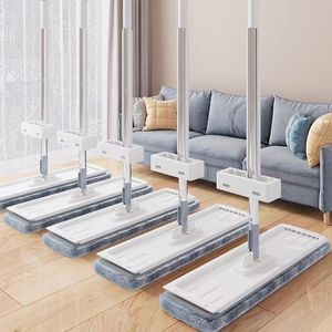 Flat <b>Mop</b> Household Wet Dry Dual Purpose Foldable Microfiber Reusable For Students Dormitories Lazy Hands Free Cleaning Tool - Product Image 2