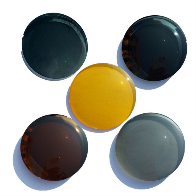 Factory Wholesale Custom Cr39 1.499 Polarized Sun Lens Tinted Grey Brown G15 Plano Base 6 8 75 80mm Sunglasses Lenses