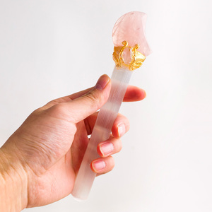 Nouvel Arrivage en Gros : Baguettes de Sélénite Artisanales DIY avec Motifs Étoile et Lune – Ornement Décoratif <span class=keywords><strong>pour</strong></span> la Maison - Product Image 5