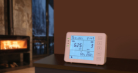 Boîtier personnalisé pour moniteur de qualité de l'air, boîtier en plastique OEM avec fenêtre d'affichage et emplacements pour boutons pour dispositif de capteur IAQ