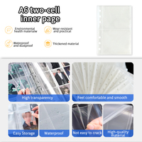Protectores de Hojas A6 para Carpeta de 6 Anillos, 10 Hojas, Protectores de Páginas Transparentes, Fundas de Plástico para Álbumes de Fotos, Protector de 2 Bolsillos