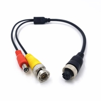 Cable Adaptador de Extensión de Conector de Aviación M12 de 4 Pines Macho Hembra a BNC DC RCA Macho Hembra para Cámara de Seguridad CCTV