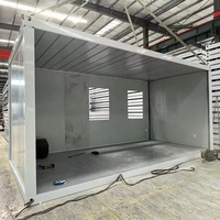 Emballage plat moderne personnalisé de 20 à 40 pieds Maison de bureaux préfabriquée en acier Conteneur préfabriqué Conception pliante pour un espace optimal