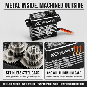 Servomoteur de direction XQ-S8050D 54kg étanche numérique sans noyau à couple élevé avec engrenage en acier inoxydable 8.4V pour <span class=keywords><strong>voiture</strong></span> et camion RC 1/8 - Product Image 3