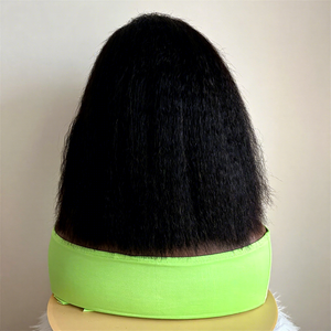 Perruque courte bouclée Pixie Bob en cheveux humains, pré-épilée, chic, blond <span class=keywords><strong>miel</strong></span> avec mèches, sans colle, dentelle HD transparente, prête à porter - Product Image 2
