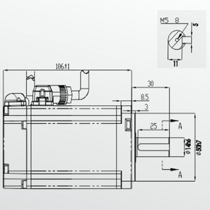 Moteur sans balais ZLAC60ASM400 40 kW avec PLC, embout 60, encodeur intégré, kit pilote ZLAC8010 assorti, faible zone morte, faible bruit - Product Image 5