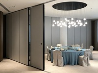 Cloison pliante murale en tissu et aluminium au design moderne, absorption acoustique très efficace pour restaurants et écoles