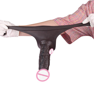 FAAK Black Silicone Penis Extender <b>Tanga</b> Style Wearable Sleeve Soft Safe Male Pleasure Toy Enhancer for <b>Men</b> 18+ - Product Image 5