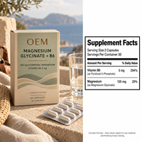 Capsules de complexe de magnésium OEM 12-en-1, complément alimentaire à marque privée pour l'énergie et le soutien osseux, lot de 120 capsules