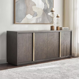 <span class=keywords><strong>Buffet</strong></span> <span class=keywords><strong>d</strong></span>'entrée moderne et fonctionnel sur mesure avec tiroirs intégrés et étagère, commode en mélamine au design plat - Product Image 1