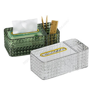 กล่องใส่กระดาษทิชชูพลาสติกดีไซน์ทันสมัยเรียบง่ายสำหรับตกแต่งโต๊ะกาแฟหรือเก็บกระดาษในห้องนั่งเล่น ขายส่ง - Product Image 1