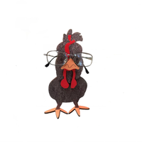 Support et porte-lunettes en bois moderne et amusant en forme de poulet, support multifonctionnel pour lunettes de soleil, décoration de bureau, décoration de mariage