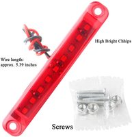 2 feux latéraux étanche, LED, 12V/24V, 9 SMD, pour camion, Van, remorque, indicateur de marquage latéral