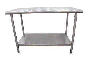 Table basse VICTORY en acier inoxydable à 6 pieds Table basse en inox pour boulangerie Équipement essentiel pour hôtels et restaurants - Product Image 4