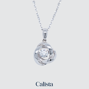 Collar con colgante de círculo de vida móvil de diseño clásico de plata esterlina 925 con Zirconia cúbica CZ piedra chapada en rodio al por mayor - Product Image 4