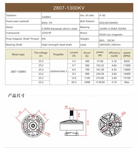 2812 2807 900kV 1115kV 1500KV 1300kv 5-8S Long Range Motor Multicopter Remote Control Racing <b>Drone</b> <b>Accessories</b> - Product Image 6