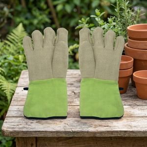 Guante de Seguridad de Tela de Rizo, Guante Resistente al Calor de Tela de Rizo y Guante de Trabajo Pesado de Algodón de 5 Dedos - Product Image 1