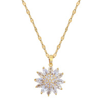 Collier de luxe transfrontalier Sunflower pour banquets et mariages, pour influenceuses, chaîne de col polyvalente N2605131
