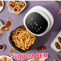 Nouveautés : Friteuse électrique sans huile intelligente à écran tactile 8L 1400W, friteuse à air chaud