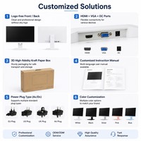 Monitor Plano para Juegos de 24 Pulgadas, FHD, 1ms, 1k, 144Hz, 99% SRGB, Pantalla Profesional para Oficina, Panel IPS Blanco, para Fábrica, OEM, ODM
