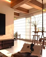 Poutre en polyuréthane imitation bois PU style campagnard pour décoration de plafond intérieur de chalet ou de magasin commercial